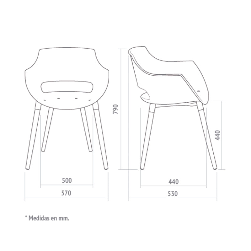 Silla Frida Wood